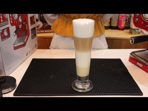 hướng dẫn cách làm cafe capuchino 3 tầng | máy pha cafe espresso
