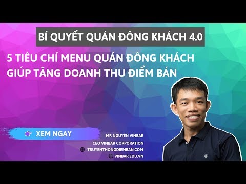 5 Tiêu Chí Làm Menu Quán Đông Khách Giúp Tăng Doanh Thu Điểm Bán | Vinbar