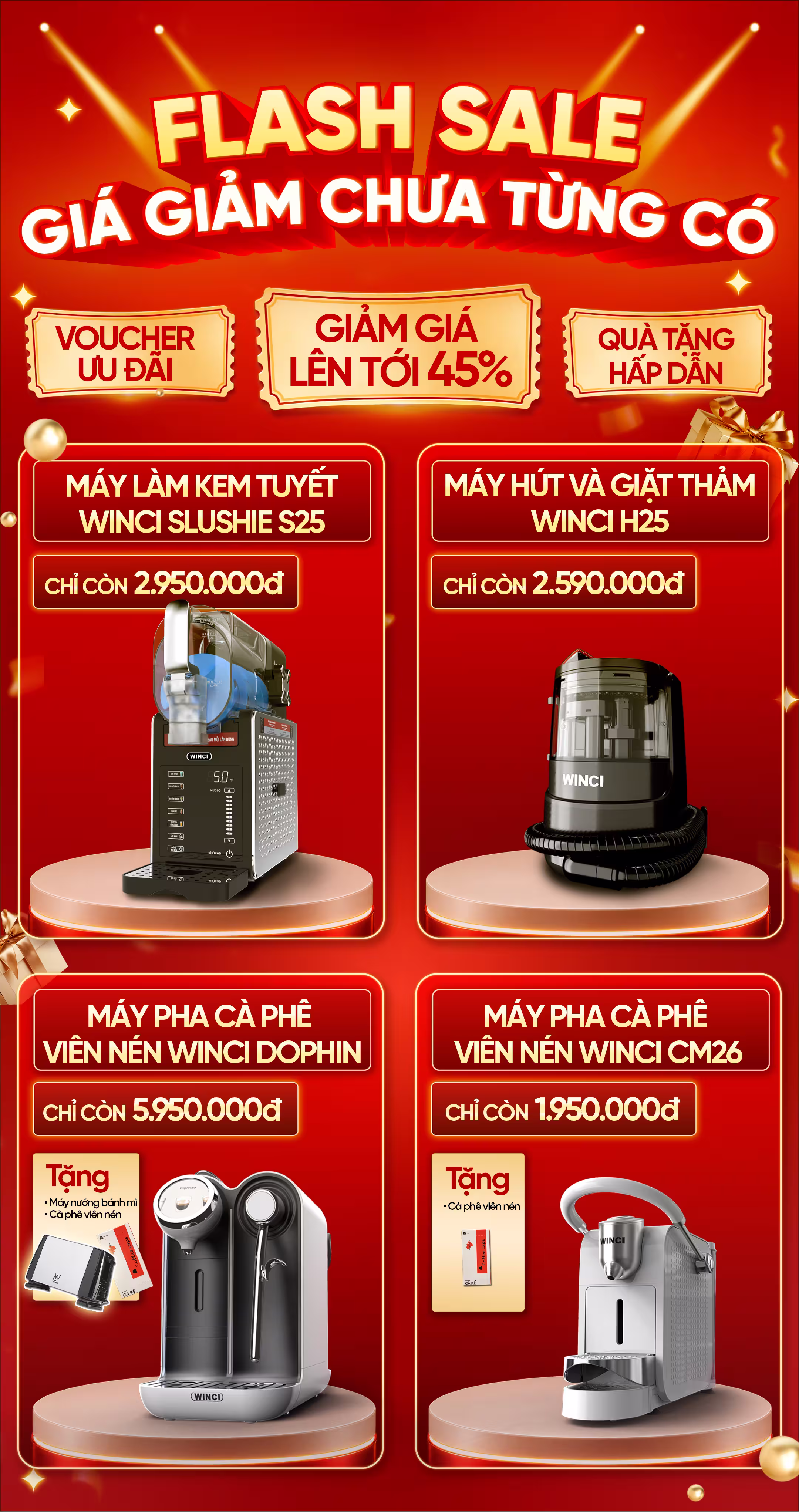 Winci Việt Nam Săn Sale Giảm 60%