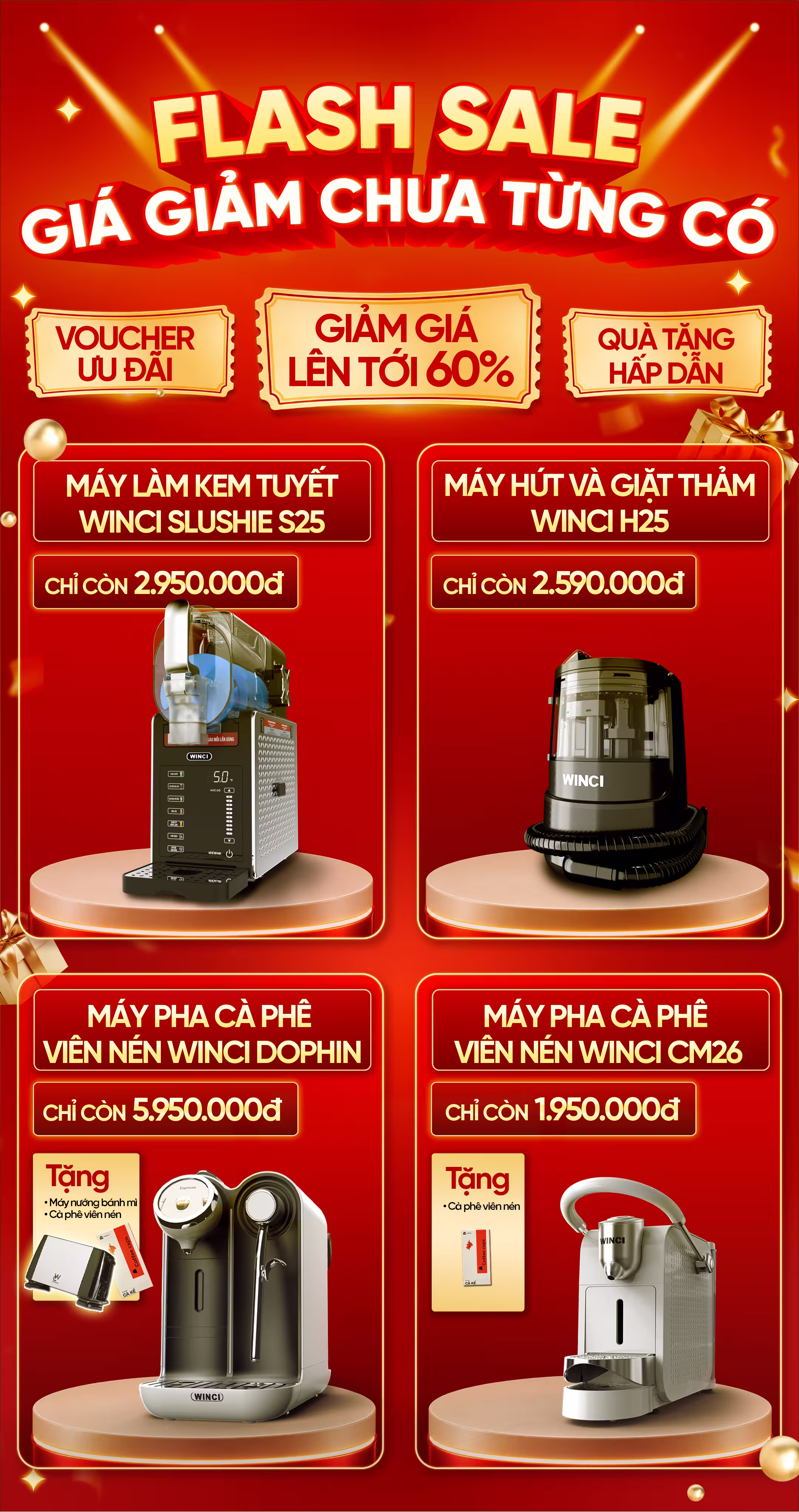 Winci Việt Nam Săn Sale Giảm 60%